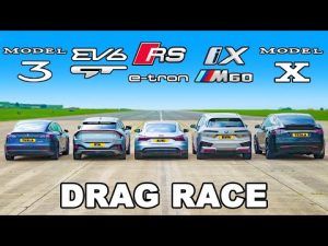 BMW v Audi v Tesla v Kia: DRAG RACE
